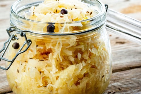 sauerkraut in a jar