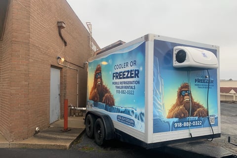 Mobile Refrigerated Trailer in use