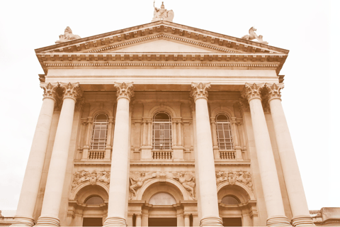 a large building with columns