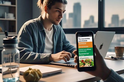Imagem ilustrando o uso do whattapp para contar calorias