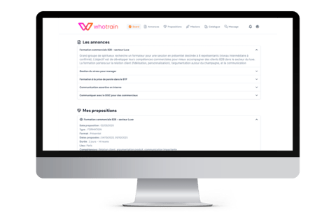 Plateforme Whotrain : développer sa visibilité en tant que formateur