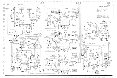 TR-808 Main drum circuit schematic