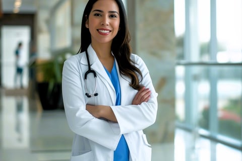 Female doctor in her uniform