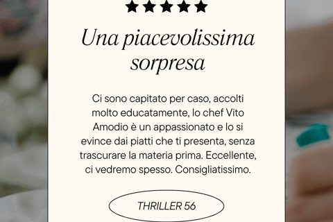 Testo recensione positiva di un cliente