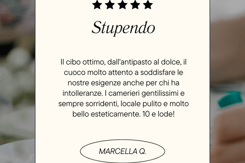Testo recensione positiva di un cliente