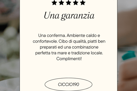 Testo recensione positiva di un cliente