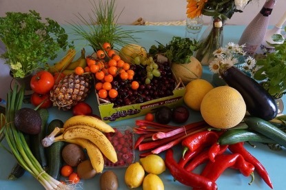 A selection of fruits and vegetables