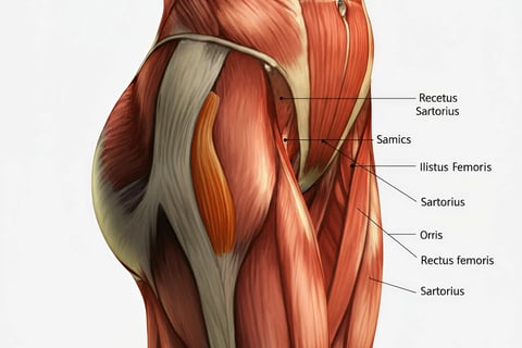 a diagram of the muscles of the lower back of a woman