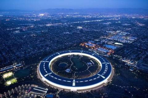 a circular shaped building with a circular shaped building