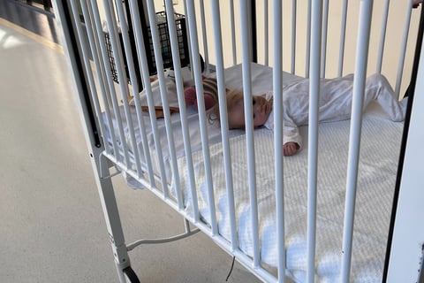 Child in the cot