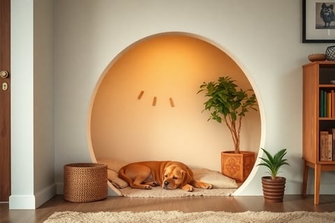chien qui dors paisiblement chez lui