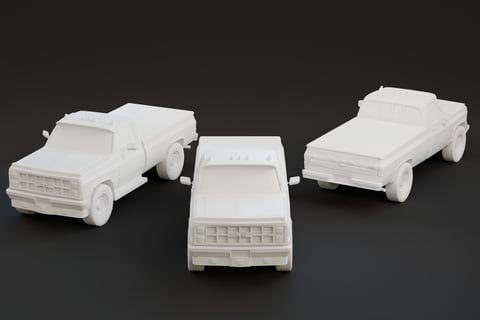 1982 GMC Sierra white truck 3D model stl