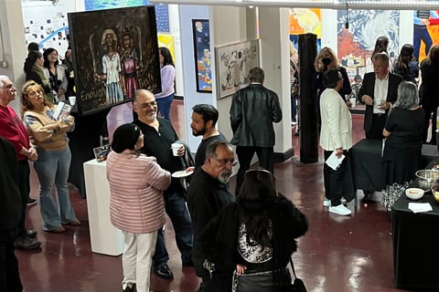 nonprofit clients attend art exhibit in Los Angeles