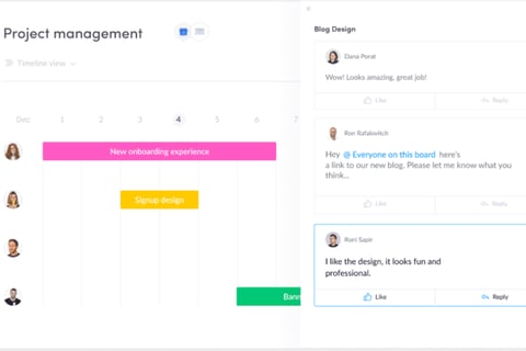 Tela de project Management da Monday Work OS (fonte: Monday.com)