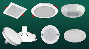 a group of different types of recessed lighting fixtures