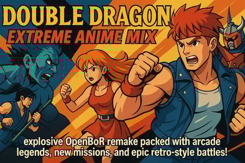 double dragon extreme anime mix poster