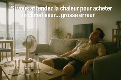 message concernant les grosses chaleurs qui arrivent : si vous attendez la chaleur pour acheter votre climatise