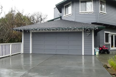 Old wood garage door Novato, Ca.