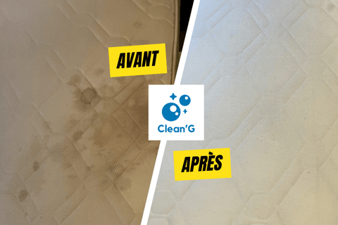 nettoyage de matelas rennes résultat avant après Clean'G