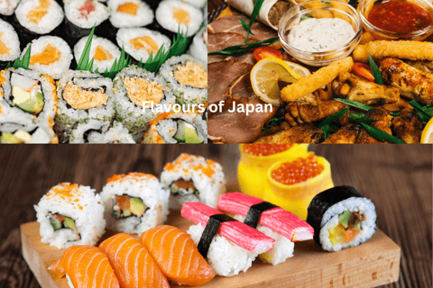 Sushi platter or street food at Nishiki Market – culinary delight