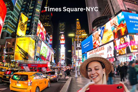 The Times Square NYC in the night