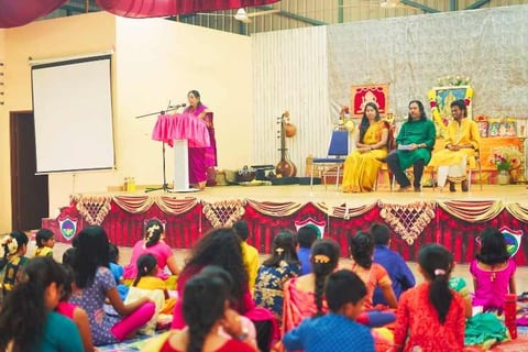 sangeetham event sjkt srimathi laxmi with teacher nanthini and master bala