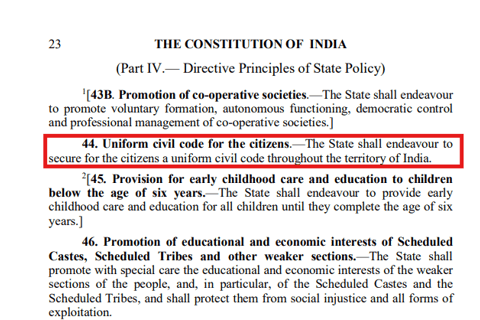 Article 44 of the constitution