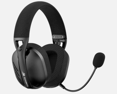 Fone de Ouvido Headset Gamer Havit Fuxi-H3 Black, Quad-Mode Com Fio e Sem Fio, Wireless 2,4GHz, Blue