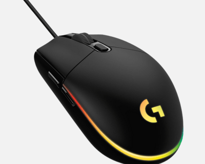 Mouse Gamer Logitech G203 LIGHTSYNC RGB, Efeito de Ondas de Cores, 6 Botões