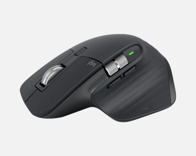 Mouse sem fio Logitech MX Master 3S com Sensor Darkfield , Conexão USB ou Bluetooth - Grafite
