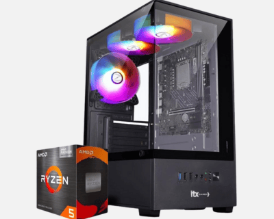 PC Gamer ITX Arena, Ryzen 5 5600G, Radeon™ Graphics Vega 7, 16GB Ram, SSD 480GB, Gabinete RGB