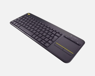 Teclado sem fio Logitech K400 Plus TV com Controle Easy Media e Touchpad Integrado, Conexão USB Unif
