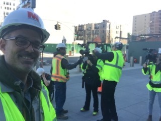 Chris Talbott on location working