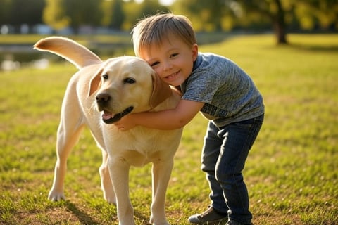 labrador para criança