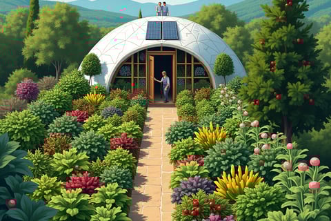 Farming and dome with solar