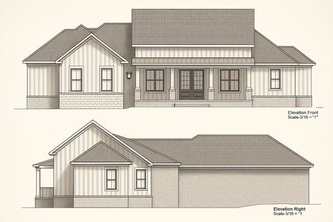 a house with a house plan and a house plan