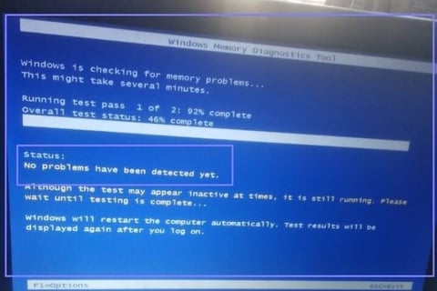 screenshot show diagnostics window
