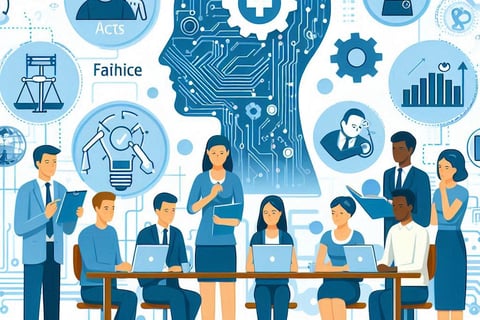 a group of people working on data science