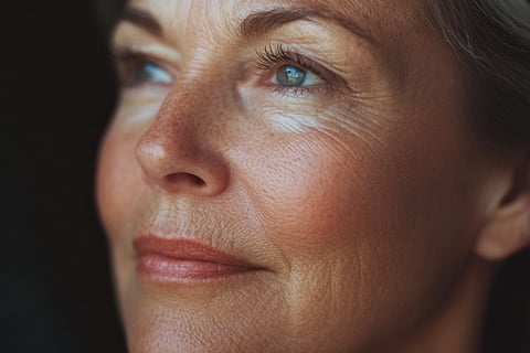 60 year old women with flawless glowing skin