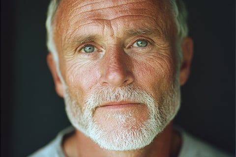 60 year old male glowing skin