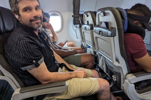 The legroom in the LATAM planes flight to San Andres is great