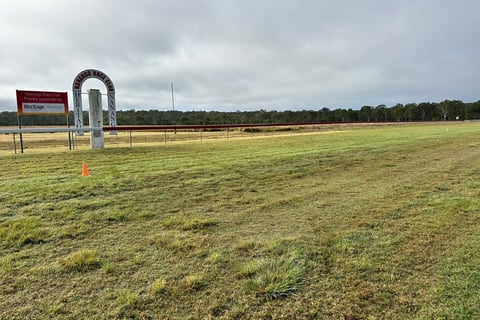 Nanango race track winning post