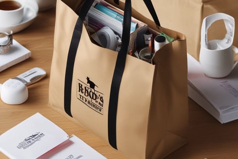 Una gran variedad de bolsas de papel kraft, bolsas de colores, bolsas reusables en distintos tamaños