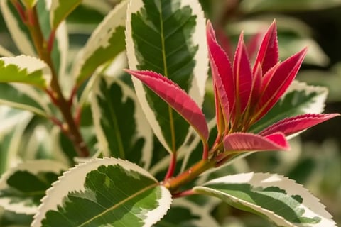 Tonos brillantes de photinia Louise en Boadilla