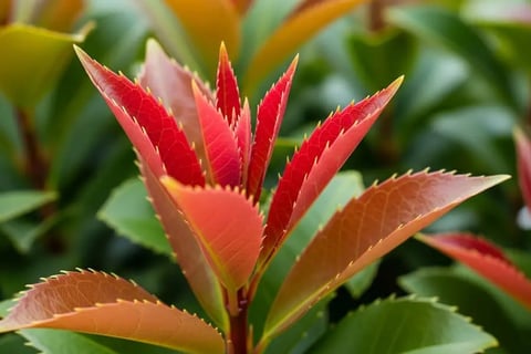 preciosas hojas aserradas de photinia vulcano en Majadahonda