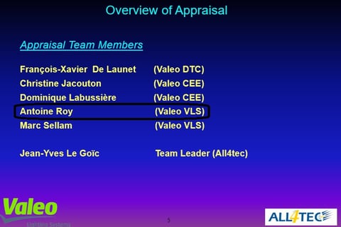CMMI Appraisal Team, I was CMMI ATM on Project Management Area with FX De Launet