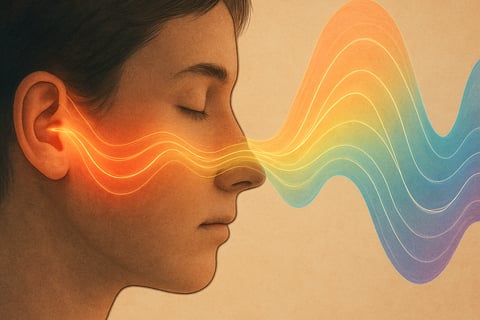 sound as a line going into your ear as color