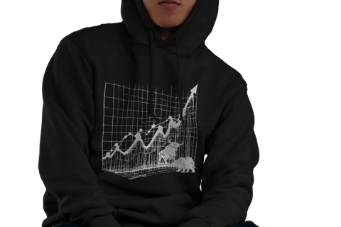 Bullen- und Bärenmarkt Blog und Hoodie