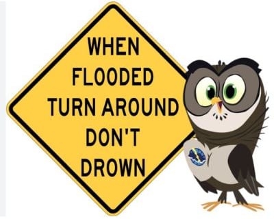 Turn Around Do Not Drown - Flood warning!