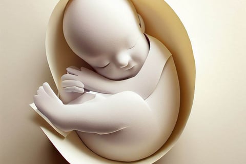 New born baby paper art